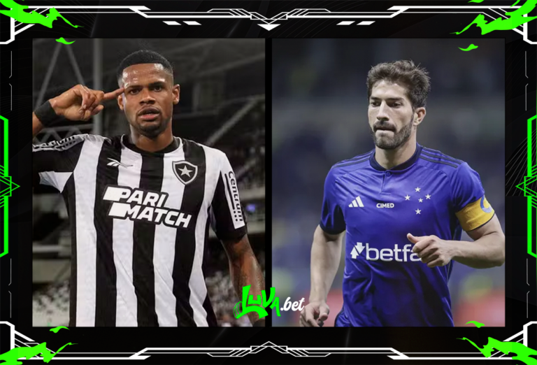 Jogadores de Botafogo x Cruzeiro em quadro personalizado do Blog do Luva.Bet