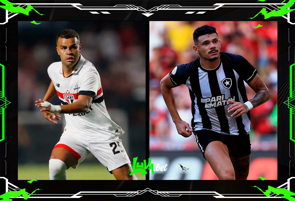 Jogadores de São Paulo x Botafogo em quadro personalizado do Blog do Luva.Bet