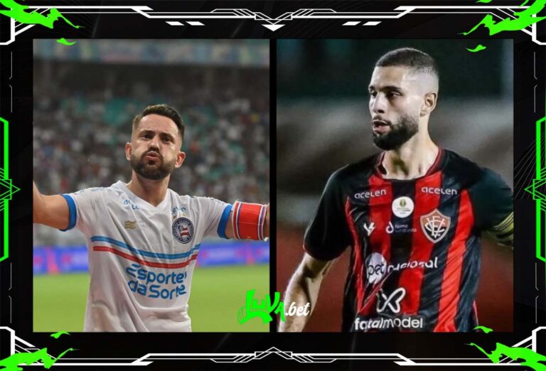 Jogadores de Bahia x Vitória em quadro personalizado do Blog do Luva.Bet