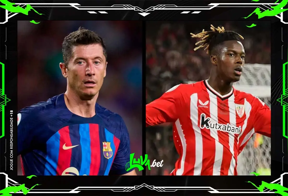 Jogadores de Barcelona x Bilbao em quadro personalizado do Blog do Luva.Bet