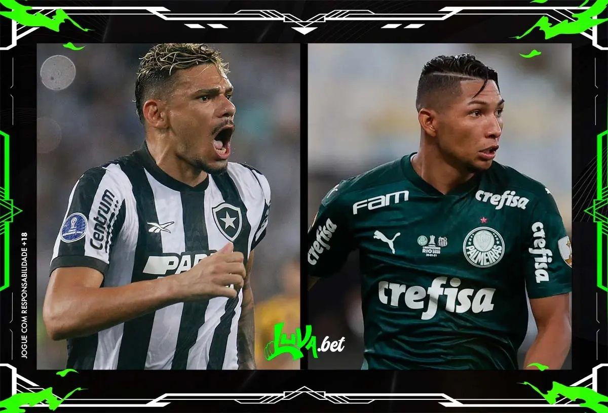 Jogadores de Botafogo x Palmeiras em quadro personalizado do Blog do Luva.Bet