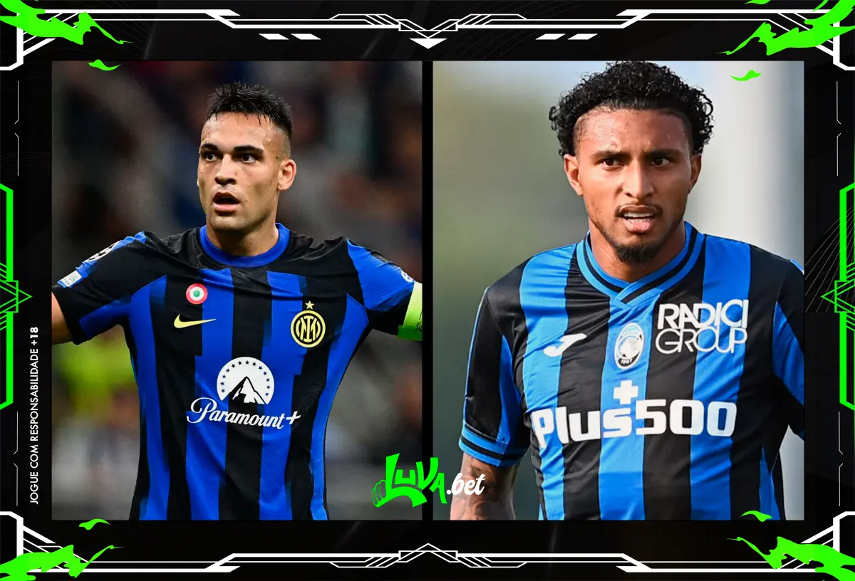 Jogadores de Inter Milan x Atalanta em quadro personalizado do Blog do Luva.Bet