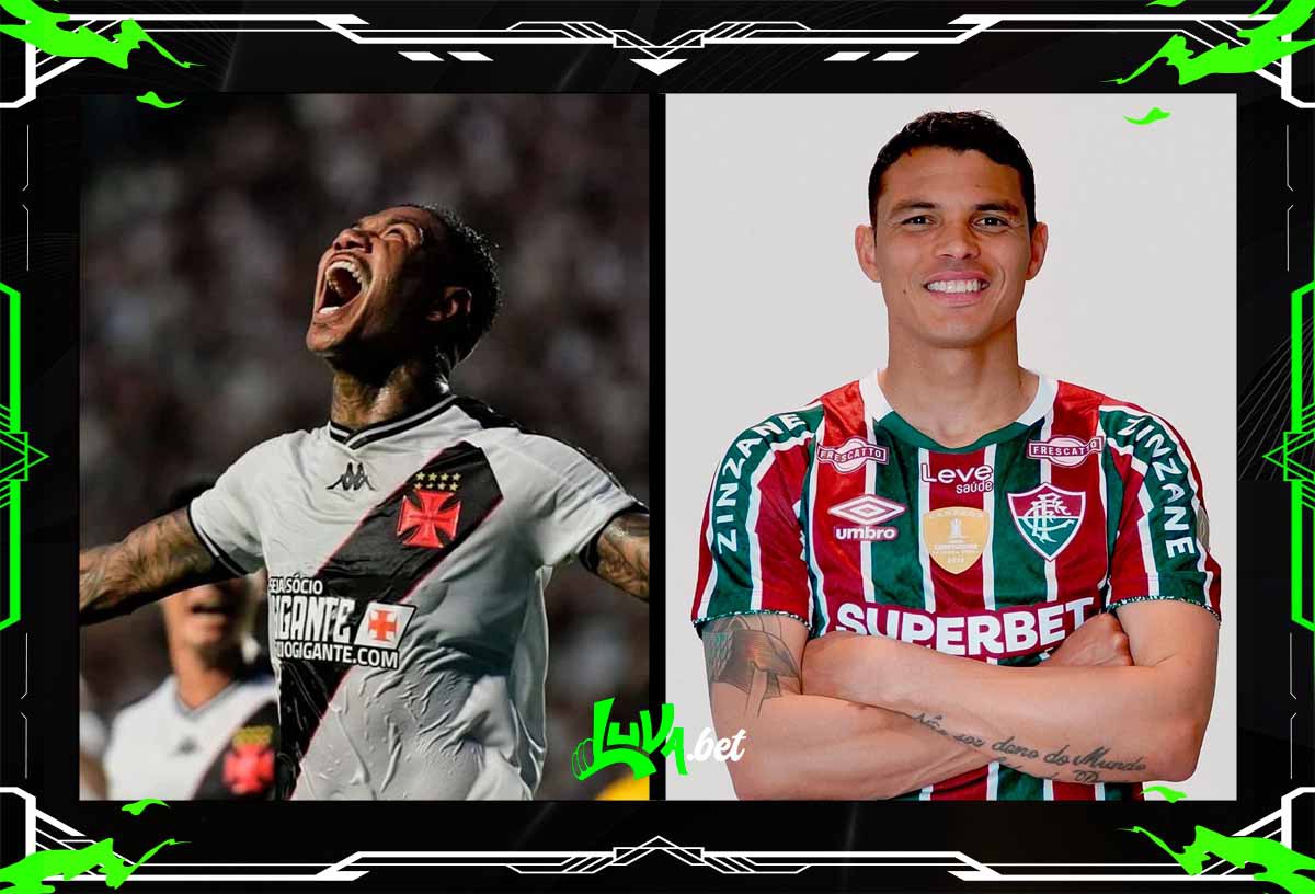 Jogadores de Vasco x Fluminense em quadro personalizado do Blog do Luva.Bet