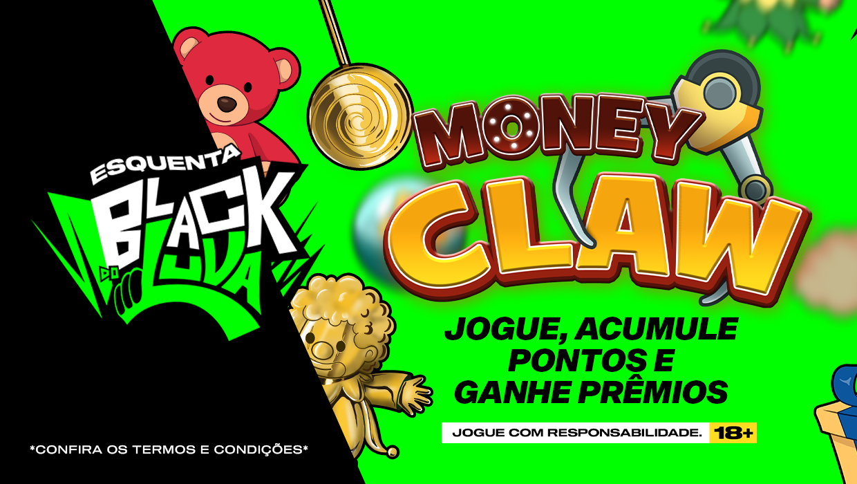 Torneio Money Claw: mais de 4 mil reais em prêmios no Luva.bet